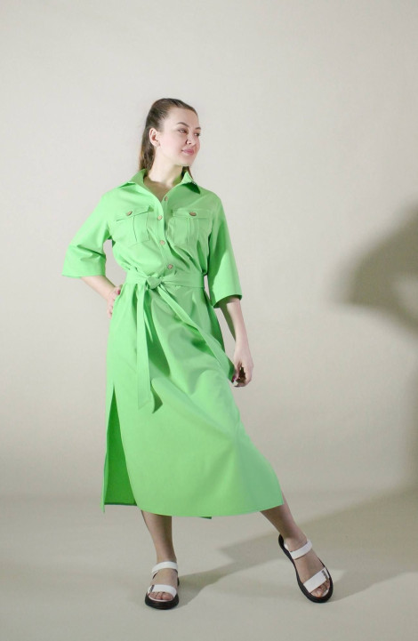 Платье Arisha 1296 зеленое_яблоко