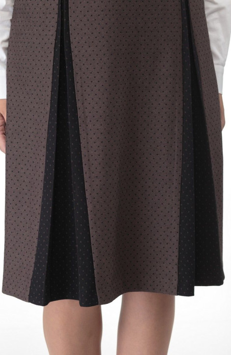 Хлопковое платье Anelli 414 коричневый
