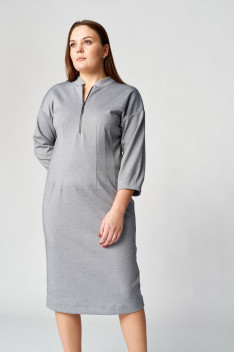 Трикотажное платье Almirastyle 107 серый