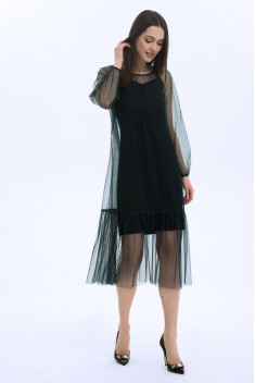 Платье LaVeLa L10005 изумрудный/черный
