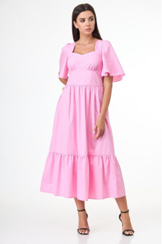 Хлопковое платье Anelli 1058 розовый