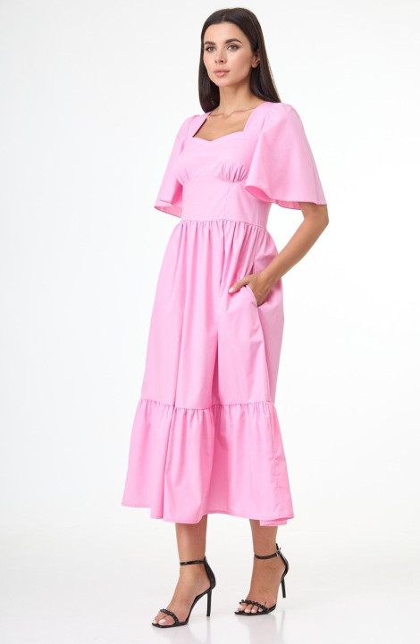 Хлопковое платье Anelli 1058 розовый