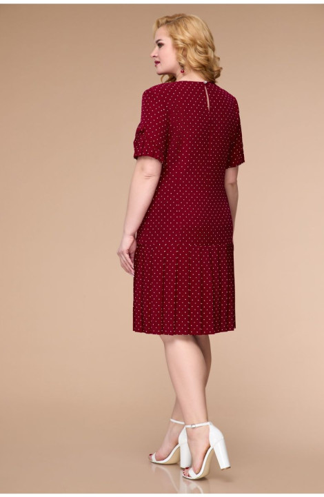 женские платья Svetlana-Style 1625 бордовый+горох