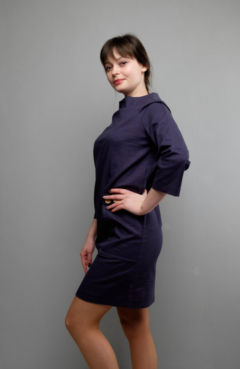 Хлопковое платье Mita ЖМ983 т.синий