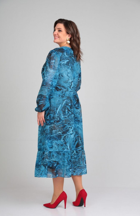 Шифоновое платье Mubliz 007 голубой