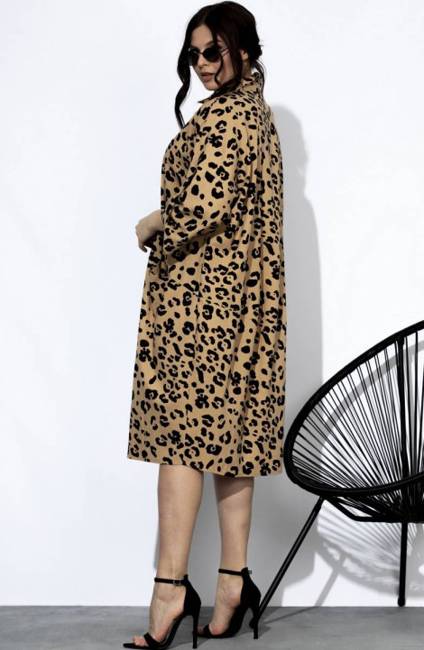 Льняное платье SOVA 11168 леопард
