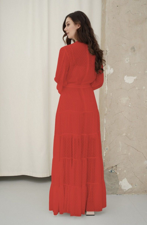 Шифоновое платье BARBARA В153 красный