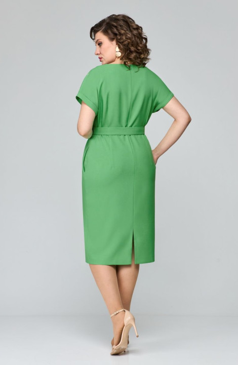 Льняное платье Мишель стиль 1110 зеленый