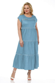 Льняное платье Jurimex 2908 голубой