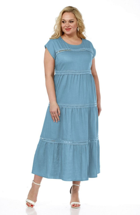 Льняное платье Jurimex 2908 голубой