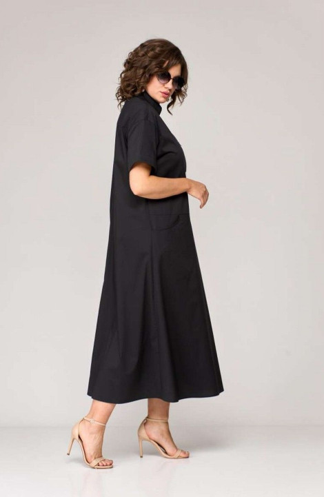 Хлопковое платье EVA GRANT 7107 черный