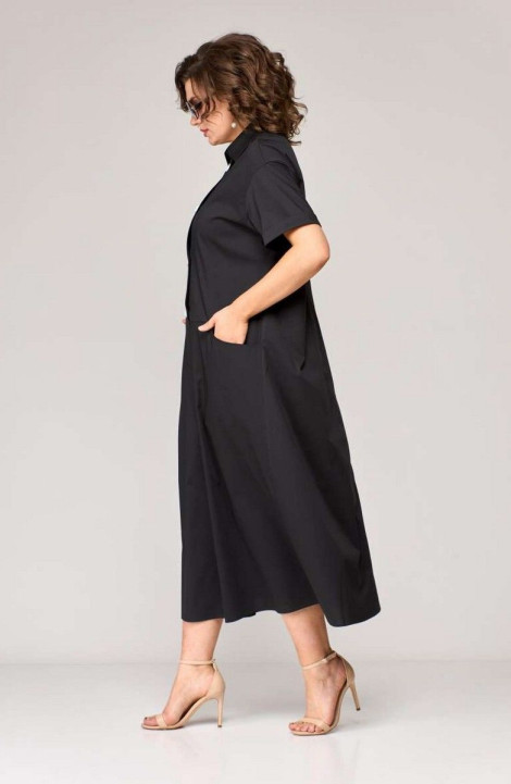 Хлопковое платье EVA GRANT 7107 черный