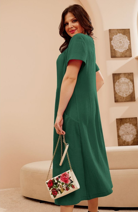 Хлопковое платье Lissana 4651 сосново-зеленый