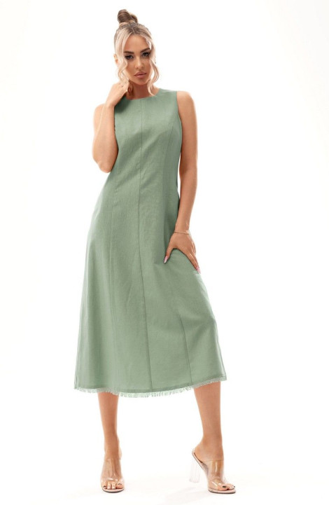 Льняное платье Golden Valley 4899 зеленый