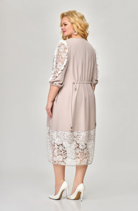 Платье Svetlana-Style 1624/1 бежевый-белый