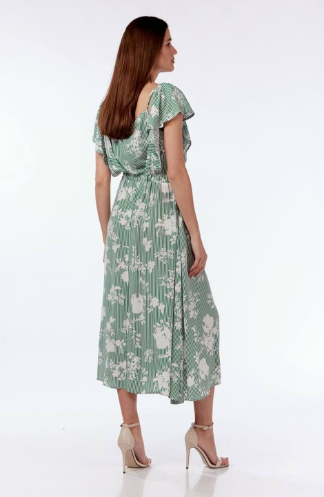 Платье Lady Style Classic 1898 зеленый_с_молочным