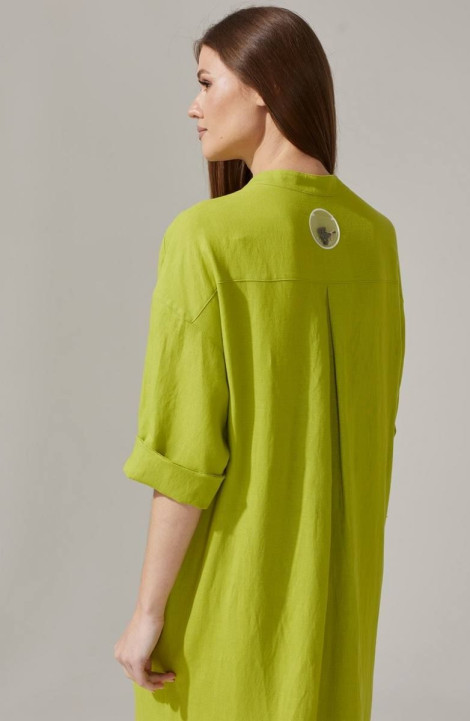 Льняное платье Faufilure С1443 зеленый
