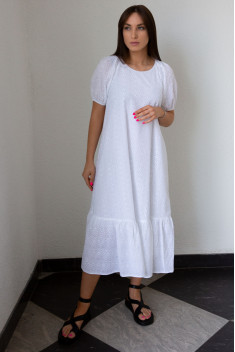 Хлопковое платье Панда 104780w белый