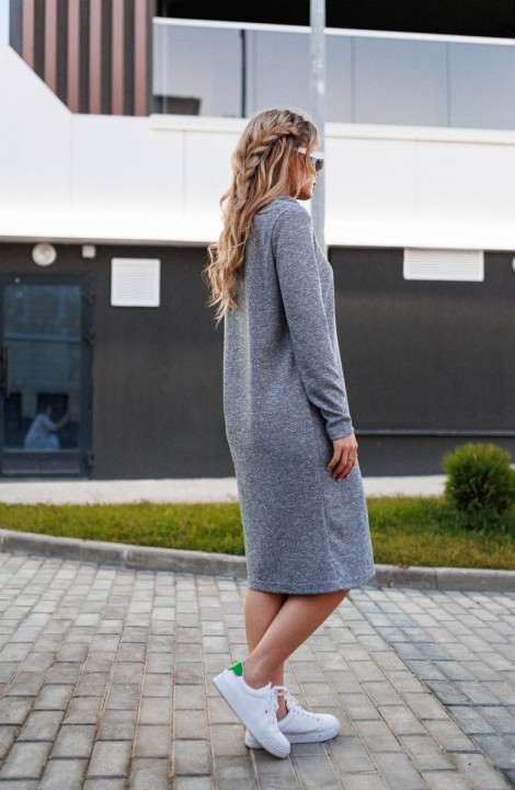 Трикотажное платье AMORI 9791 серый