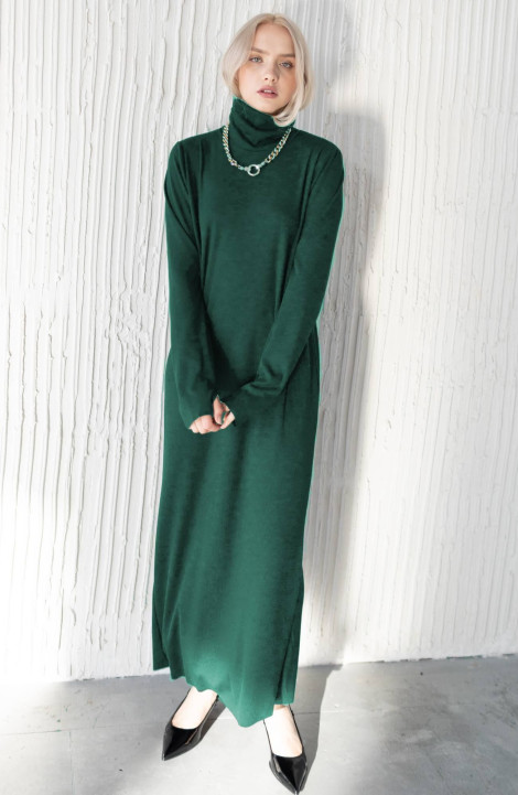 Трикотажное платье ULLA 46Р зеленый