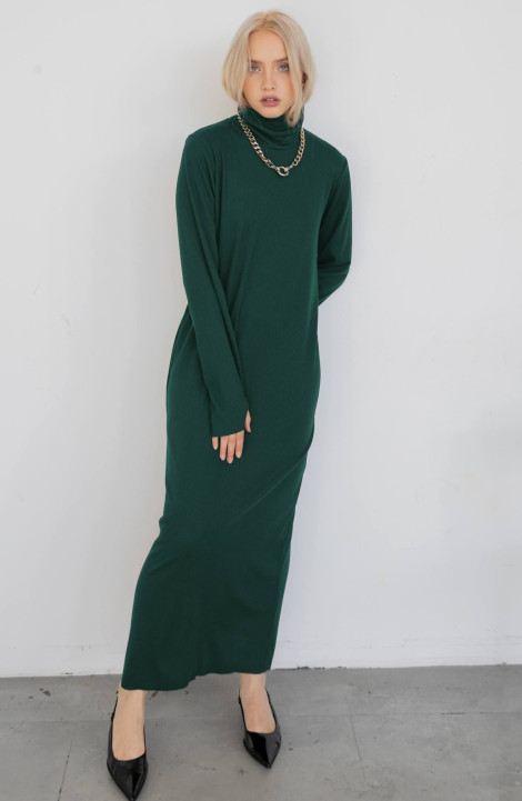 Трикотажное платье ULLA 46Р зеленый