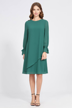 Шифоновое платье Bazalini 4819 зеленый