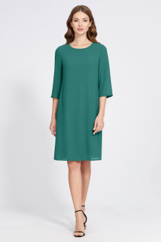 Шифоновое платье Bazalini 4854 зеленый