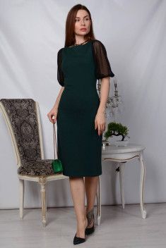Трикотажное платье Patriciа F15105 зеленый,черный