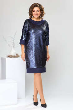Трикотажное платье Romanovich Style 1-2611 синий