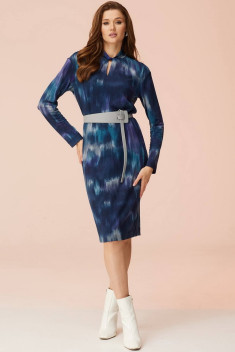 Трикотажное платье Faufilure С1299-1 синий