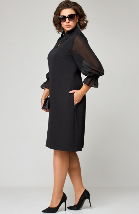 Шифоновое платье EVA GRANT 7185 черный