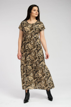 Платье FASHION CENTRE В-3539 черно-песочный