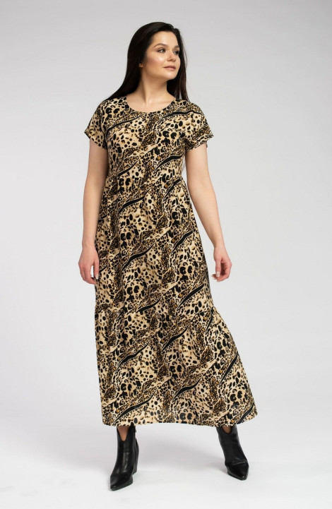 Платье FASHION CENTRE В-3539 черно-песочный