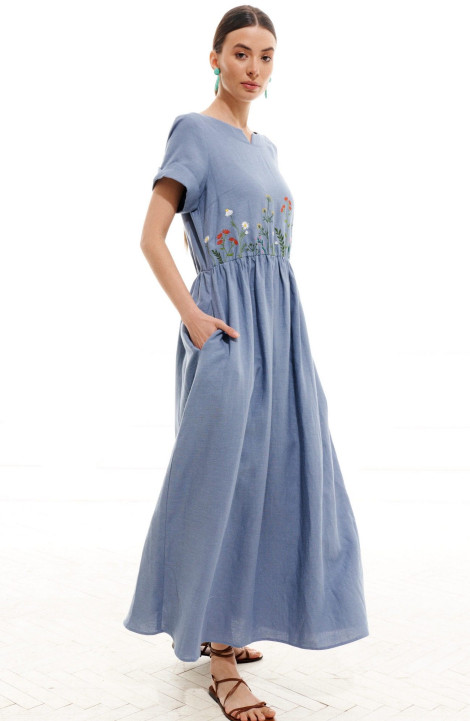 Платье ELLETTO LIFE 1003 сине-голубой