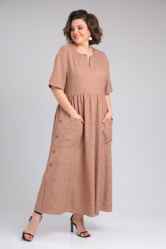 Платье ANASTASIA MAK 1173 коричневый