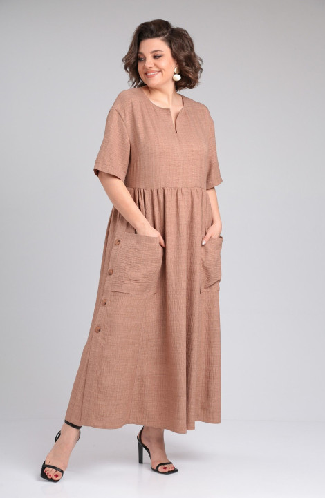 Платье ANASTASIA MAK 1173 коричневый