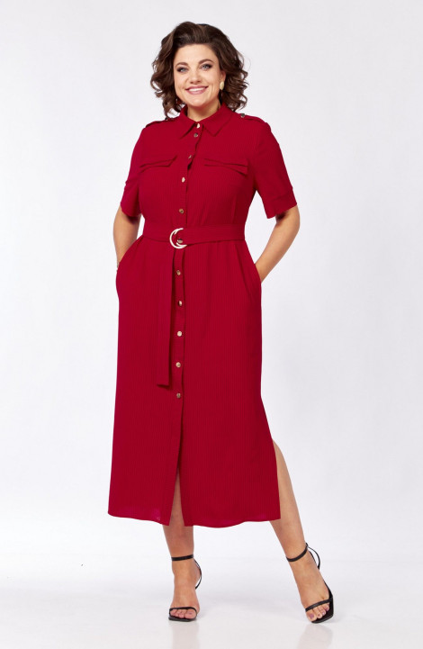 Платье VI ORO VR-1136 красно-бордовый