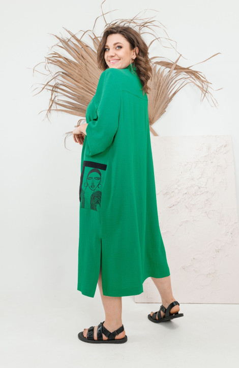 Платье OVERYOU М105/1 зеленый
