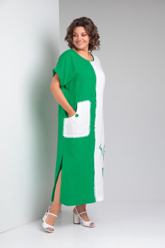 Платье Rishelie 948 ярко-зеленый