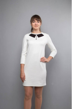 Трикотажное платье Mita ЖМ1012 белый