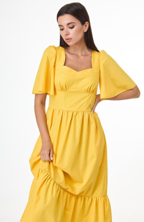 Хлопковое платье Anelli 1058 желтый