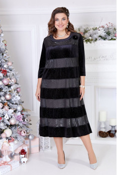 Трикотажное платье Mira Fashion 4738-2 черный