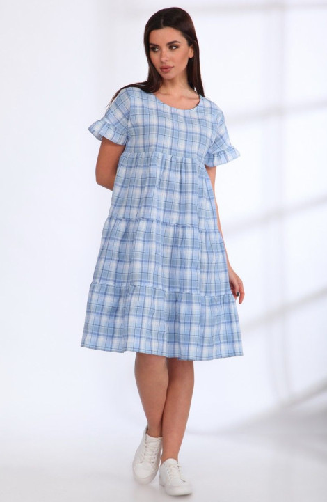 Хлопковое платье Angelina & Сompany 537 голубой