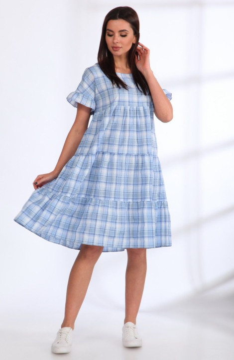 Хлопковое платье Angelina & Сompany 537 голубой