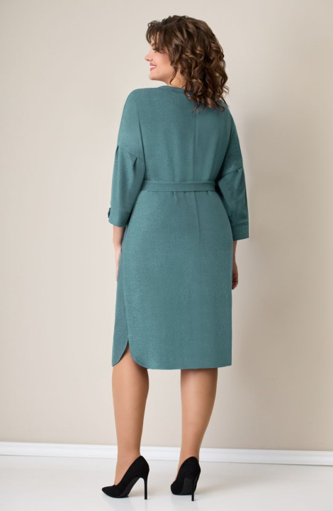 Трикотажное платье VOLNA 1257 мятно-голубой,мерцание