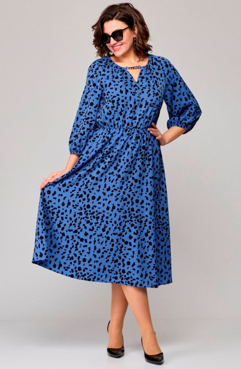 Платье EVA GRANT 7100 синий_с_черным