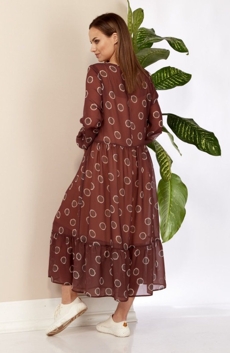 Шифоновое платье Anastasia 251 коричневый