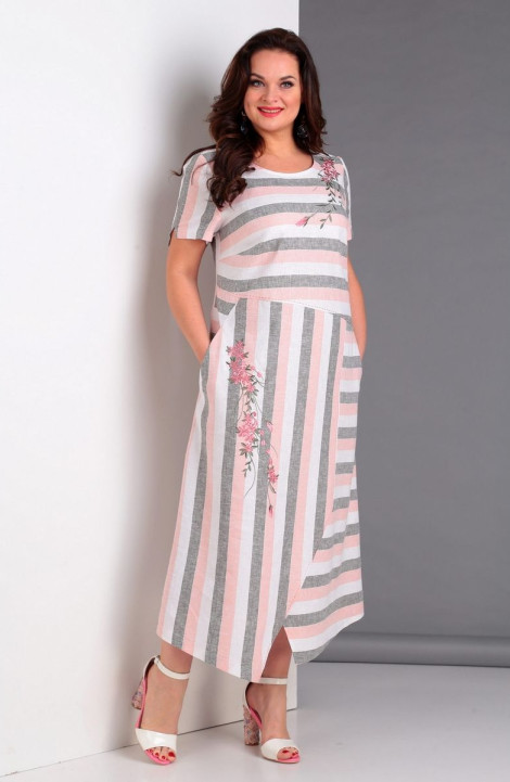 Льняное платье Jurimex 2864 розовый