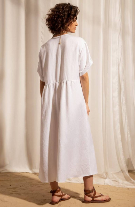 Хлопковое платье Nova Line 50343 белый