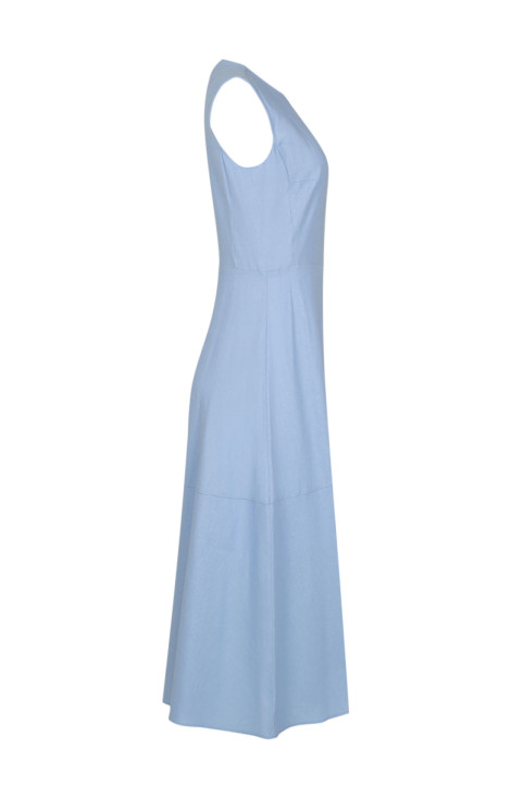 Льняное платье Elema 5К-12507-1-164 голубой